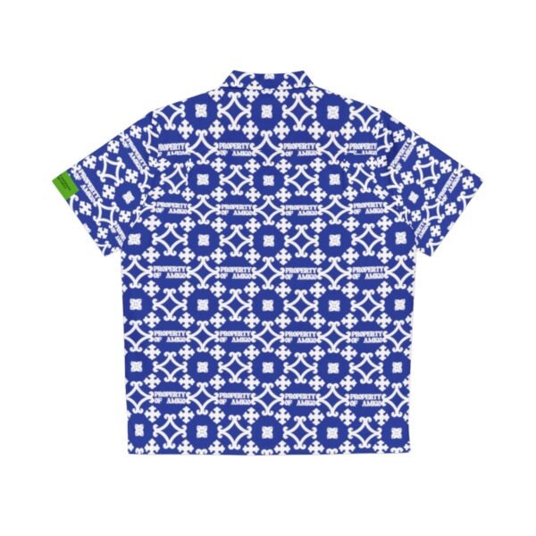 Blue Pattern Button Up Shirt - Image 4