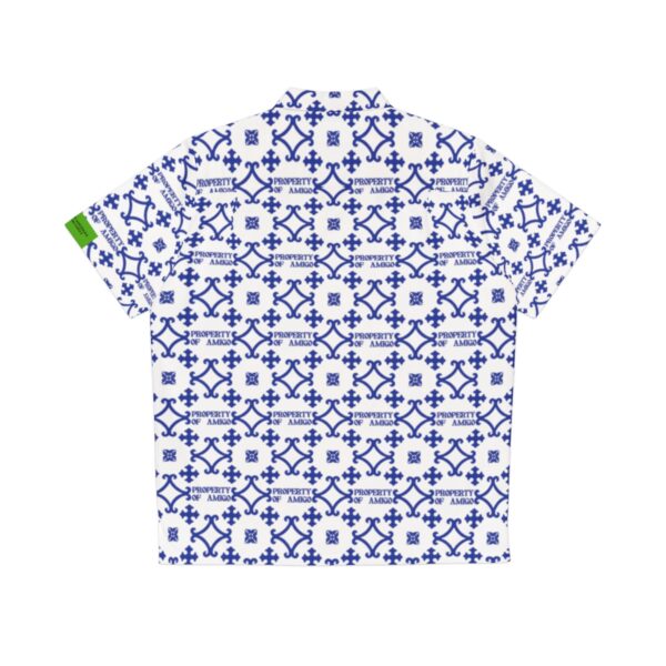 Blue Pattern Button Up Shirt - Image 2