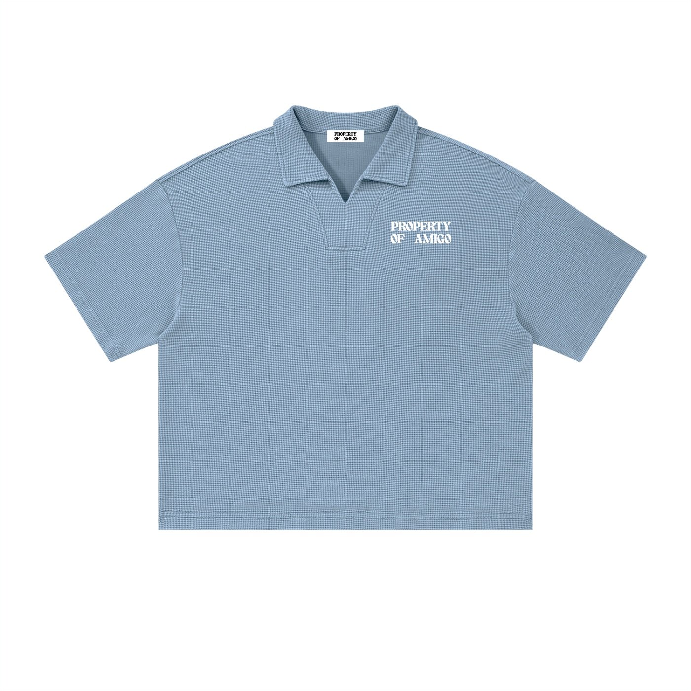 Waffle Texture Polo Shirt - Image 5