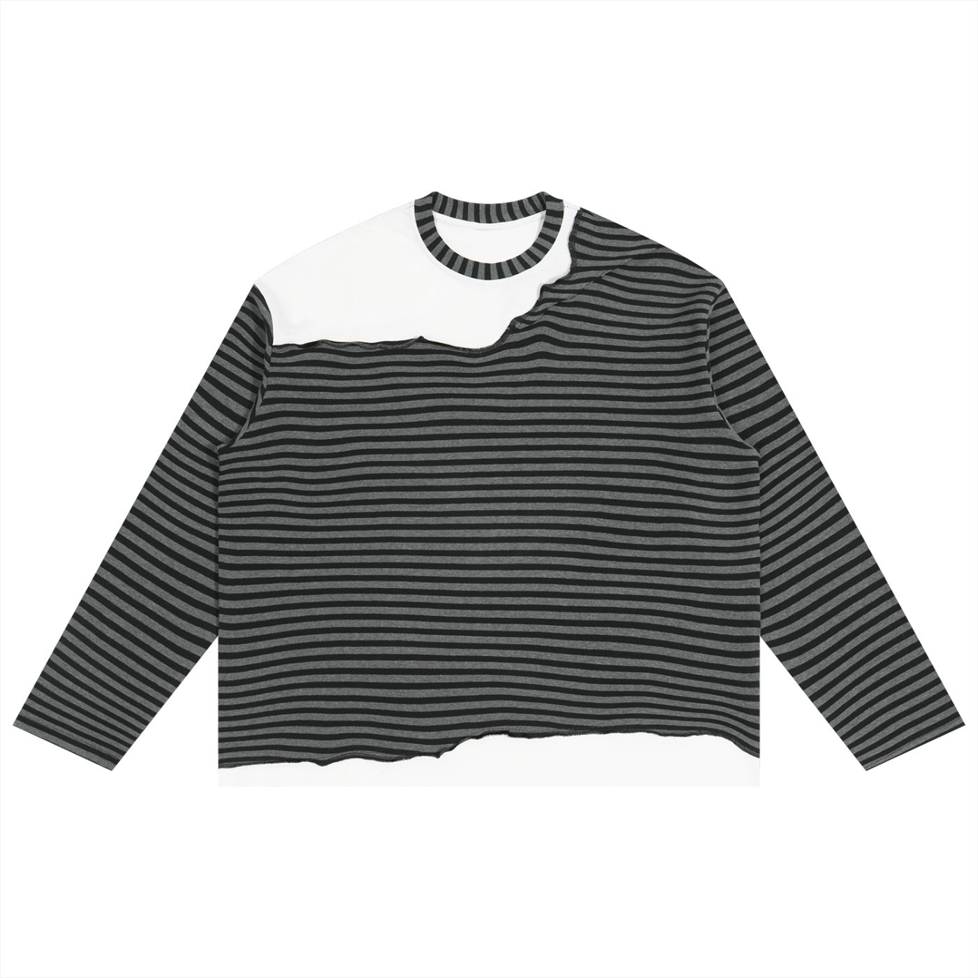 Patchwork Long Sleeve T-Shirt - Image 3