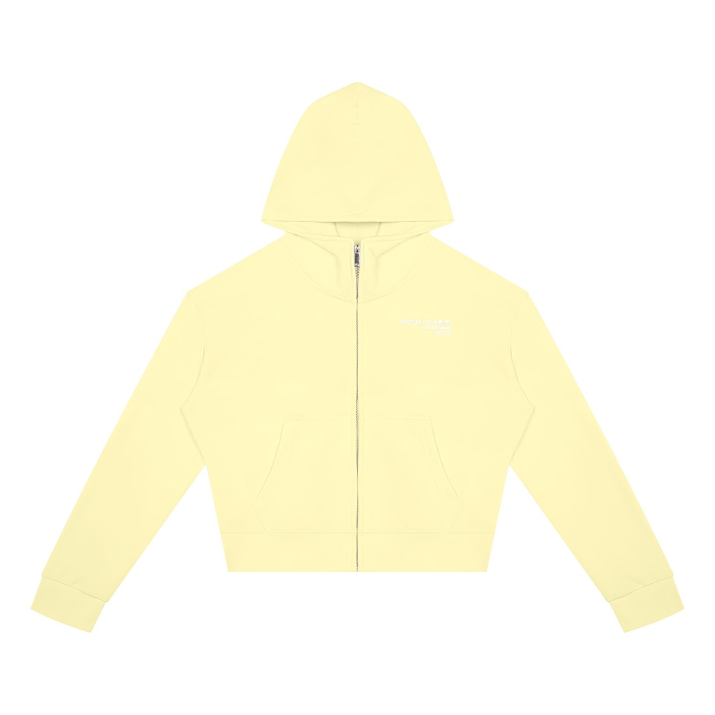 Women's Crop Zipper Hoodie - Image 7