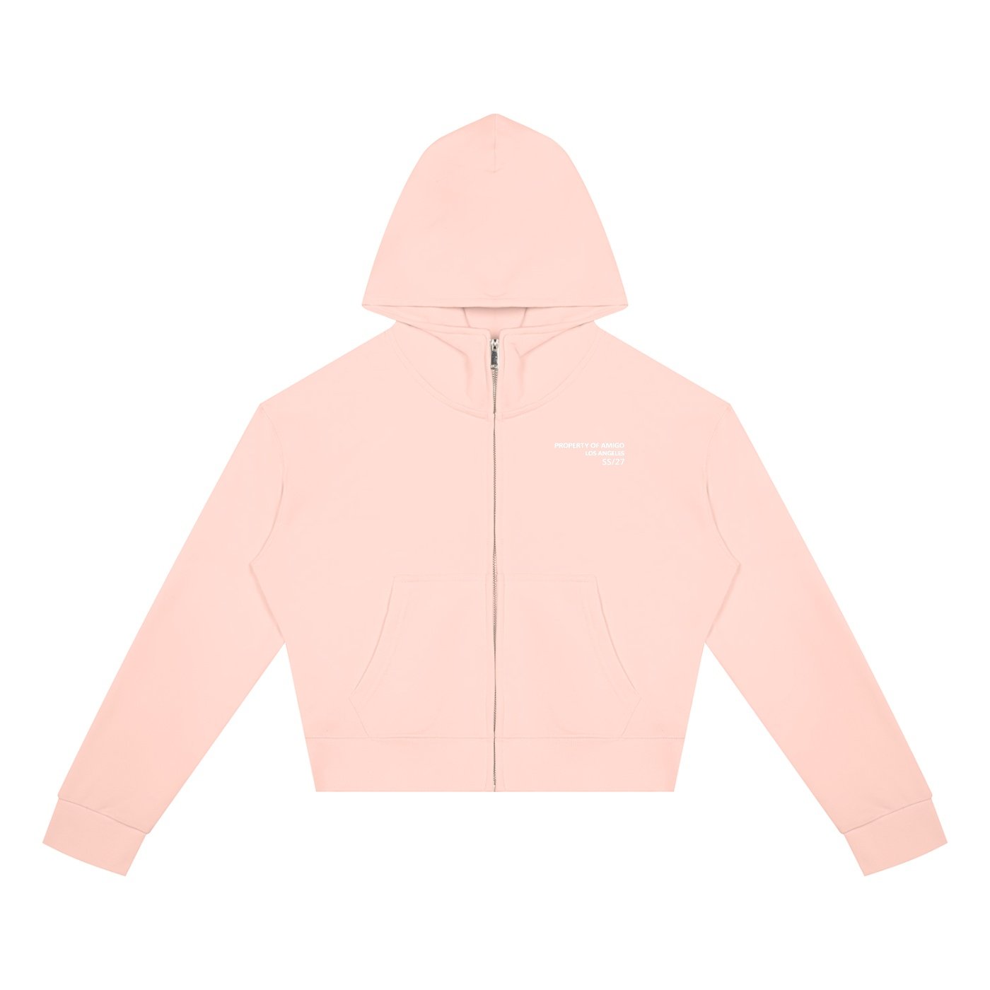Women's Crop Zipper Hoodie - Image 9