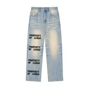 Sun-Faded Denim Jeans