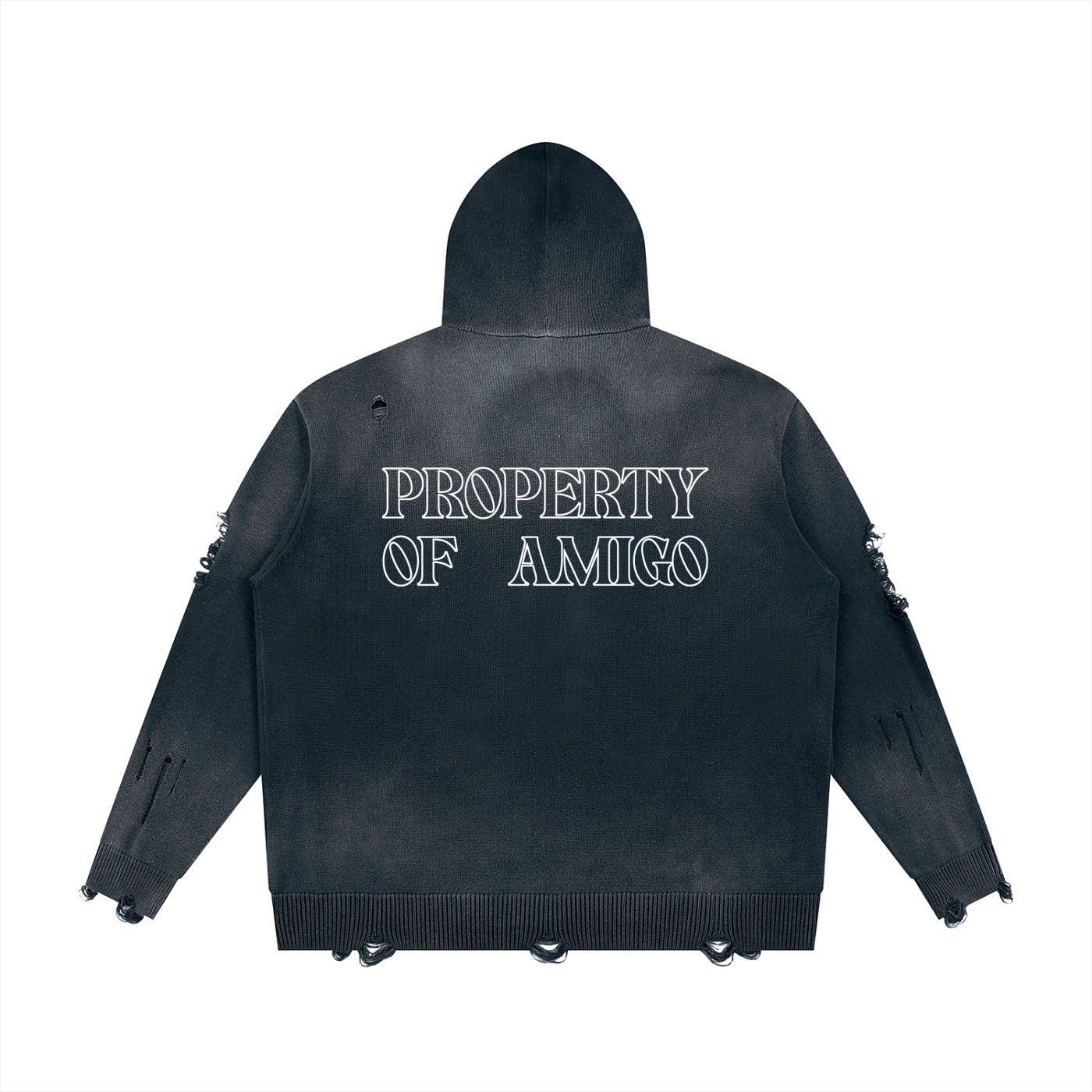 Distressed Zipper Hoodie - Image 8