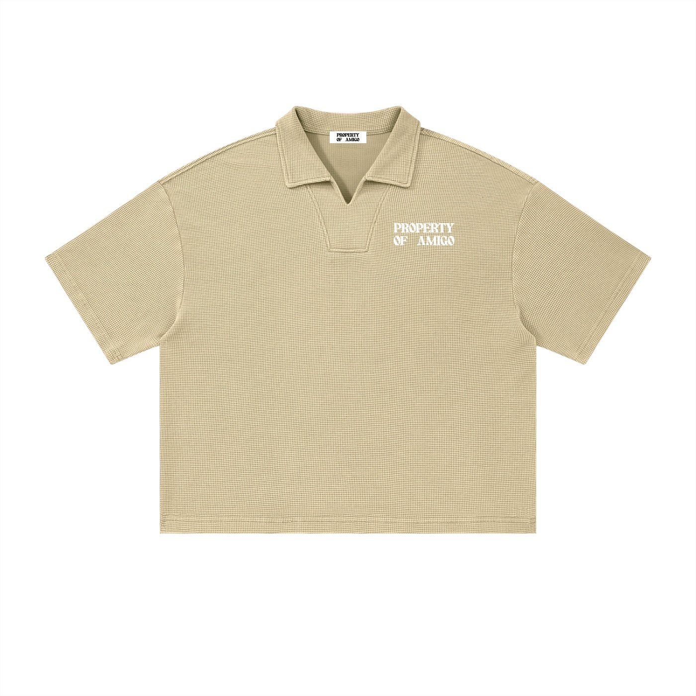Waffle Texture Polo Shirt - Image 3