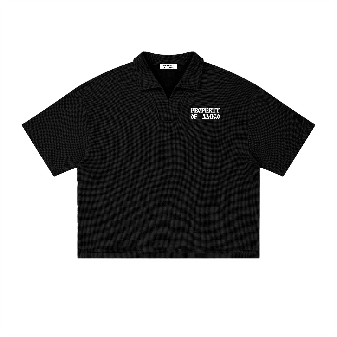 Waffle Texture Polo Shirt
