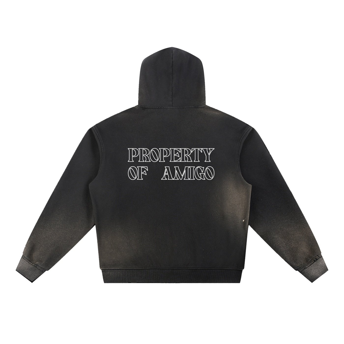 Sun-Faded Frayed Fleece Hoodie - Image 2