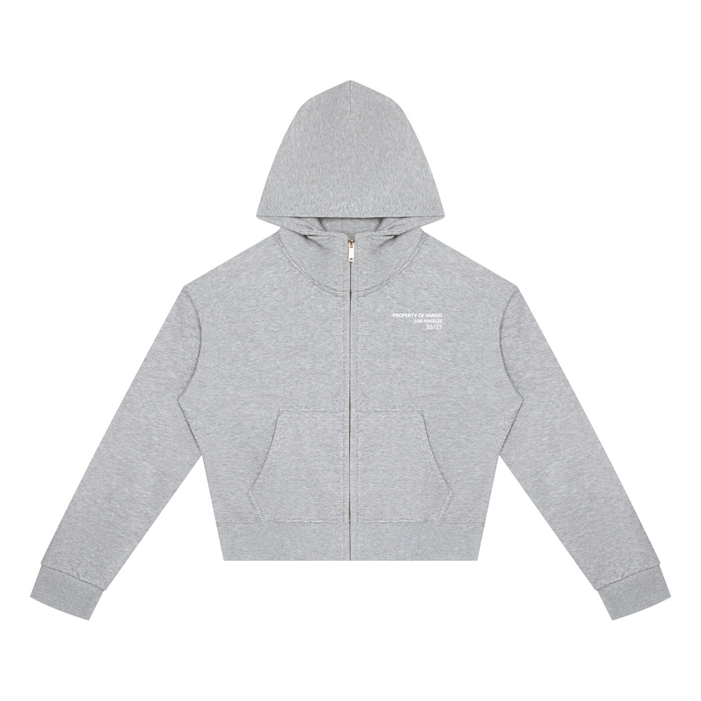 Women's Crop Zipper Hoodie - Image 11