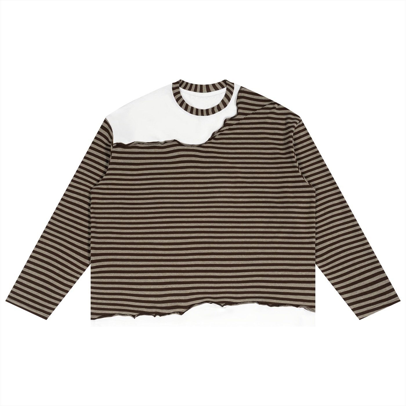 Patchwork Long Sleeve T-Shirt - Image 5