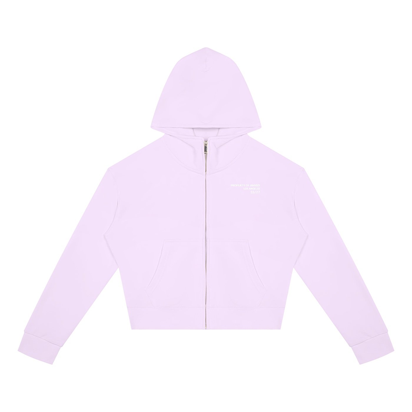 Women's Crop Zipper Hoodie - Image 5