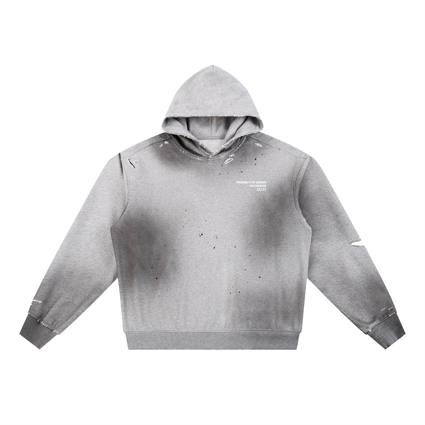 Sun-Faded Frayed Fleece Hoodie - Image 3