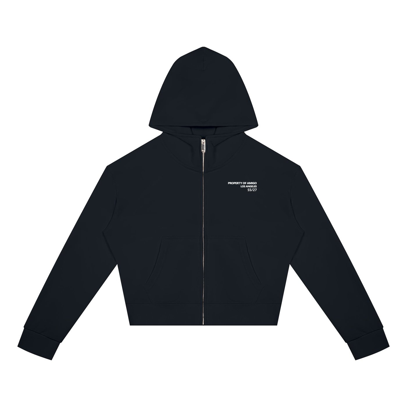 Women's Crop Zipper Hoodie