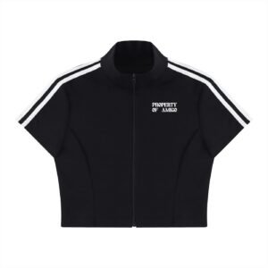 Women's Cropped Zipper Shirt