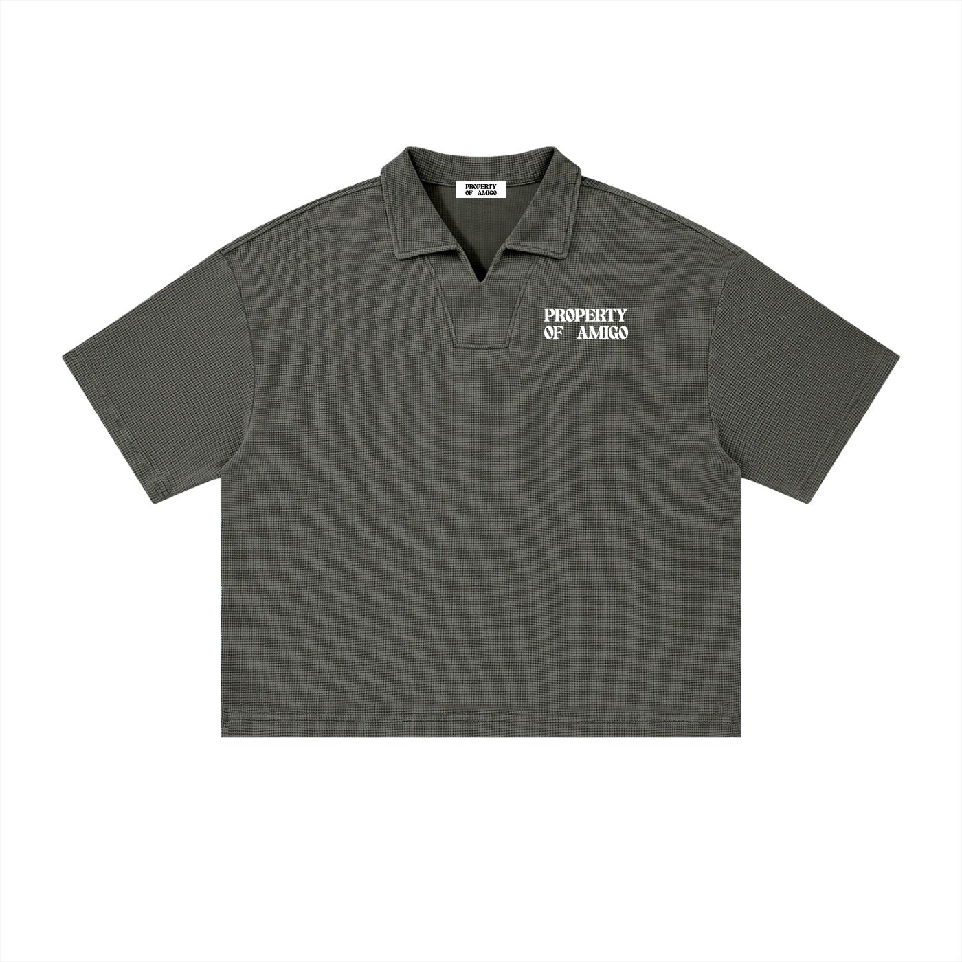Waffle Texture Polo Shirt - Image 7