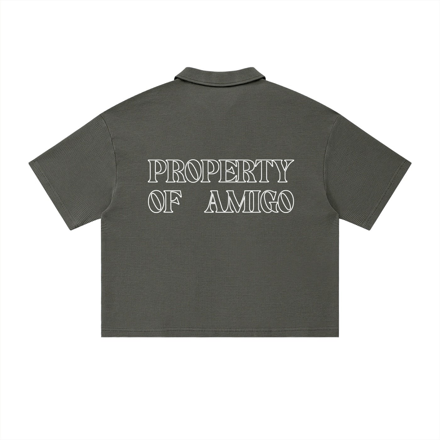 Waffle Texture Polo Shirt - Image 8